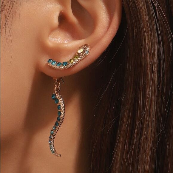 Snake drop earrings S431 - Picture 1 of 5